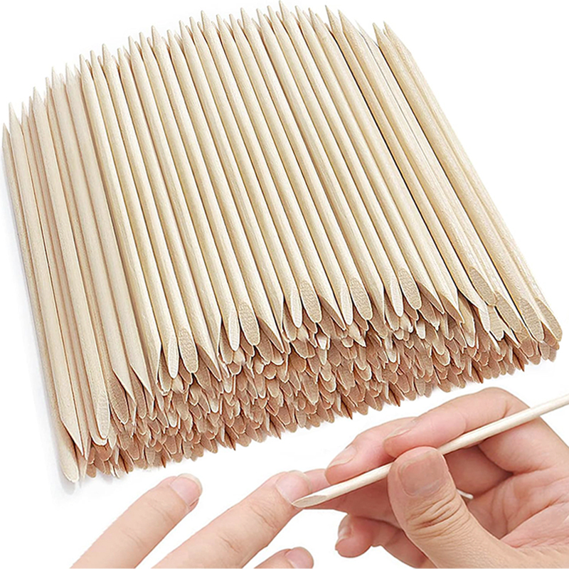 Nail Art Orange - 100/50pcs Nail Art Pusher Orange Wood