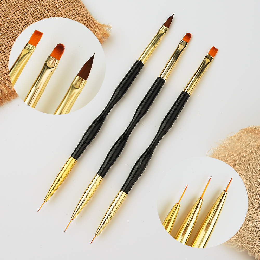 Nail Art Zone - Sweet-Z 1/3 Pcs Nail brushes Dual