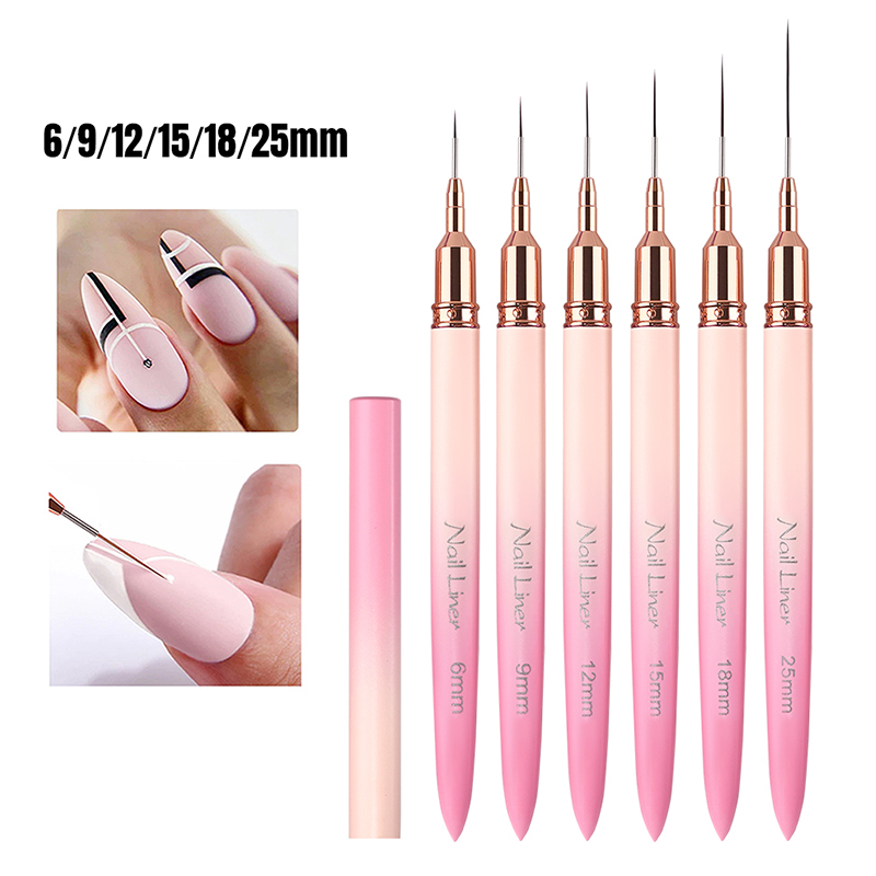 Nail Art Zone - Sweet-Z 6pcs Liner Nail Brush Thin