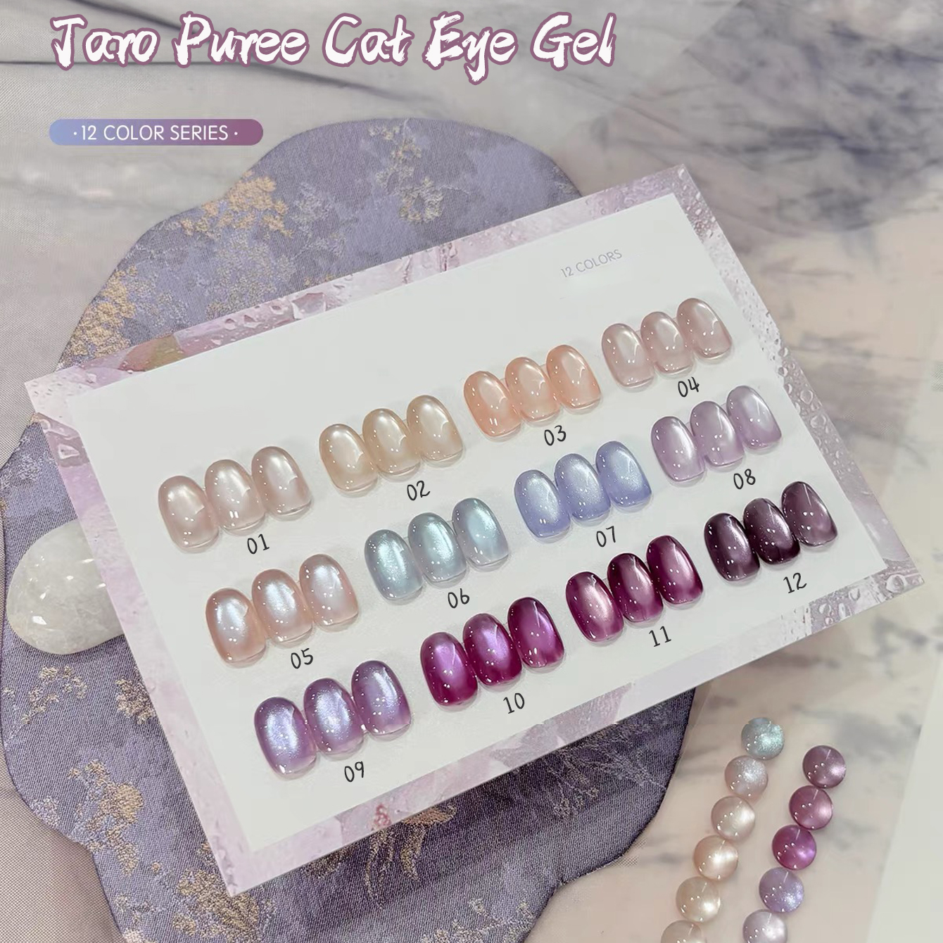 Nail Art Ice Blue - 1pcs SHAKA Ice Ttransparent Blue Gold
