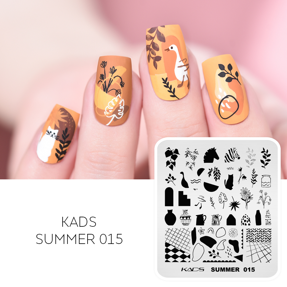 Nail Art Zebra - KADS Summer 015 Nail Art Plates
