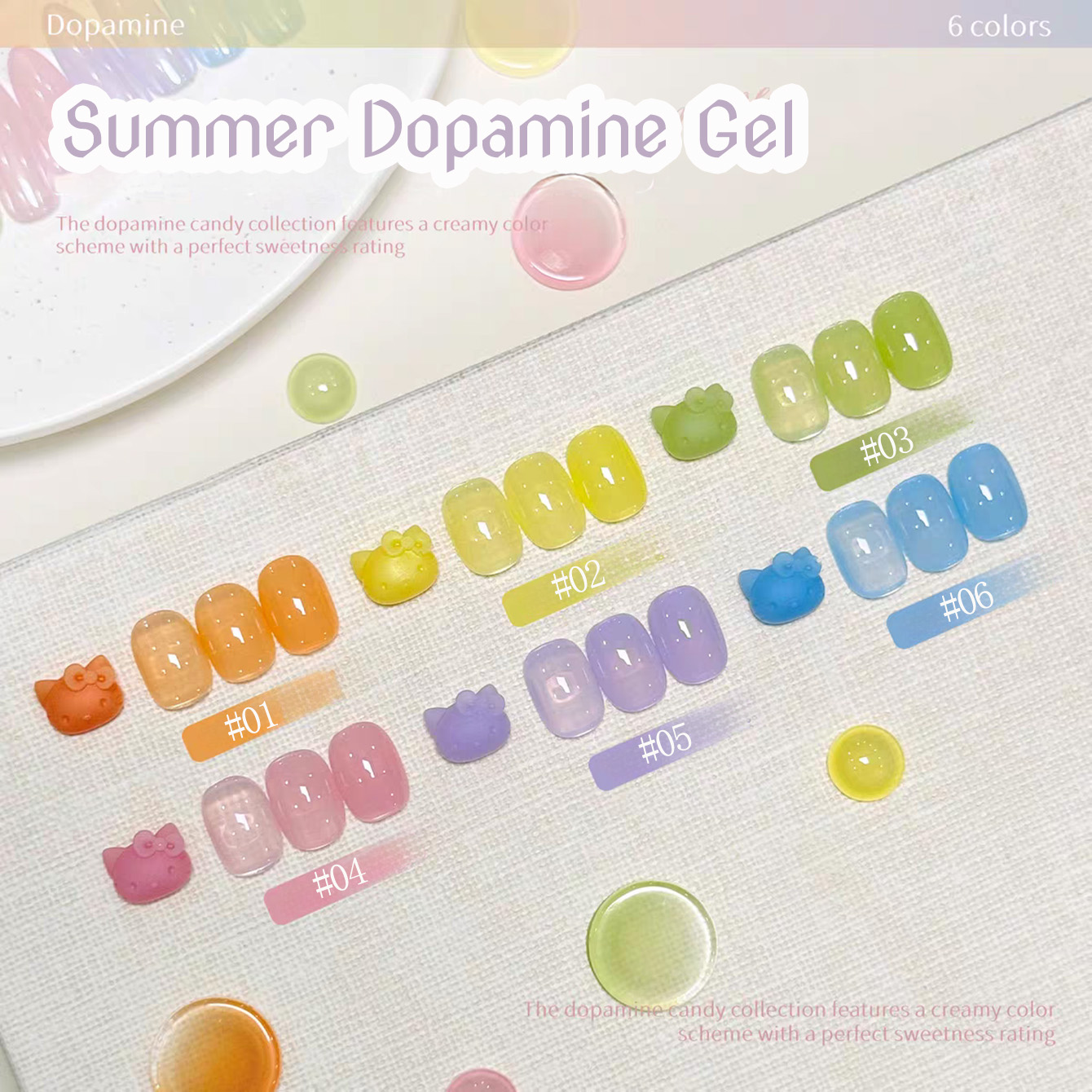 Nail Art Ice Blue - SHAKA 1pcs 2026 Summer Popular Romantic