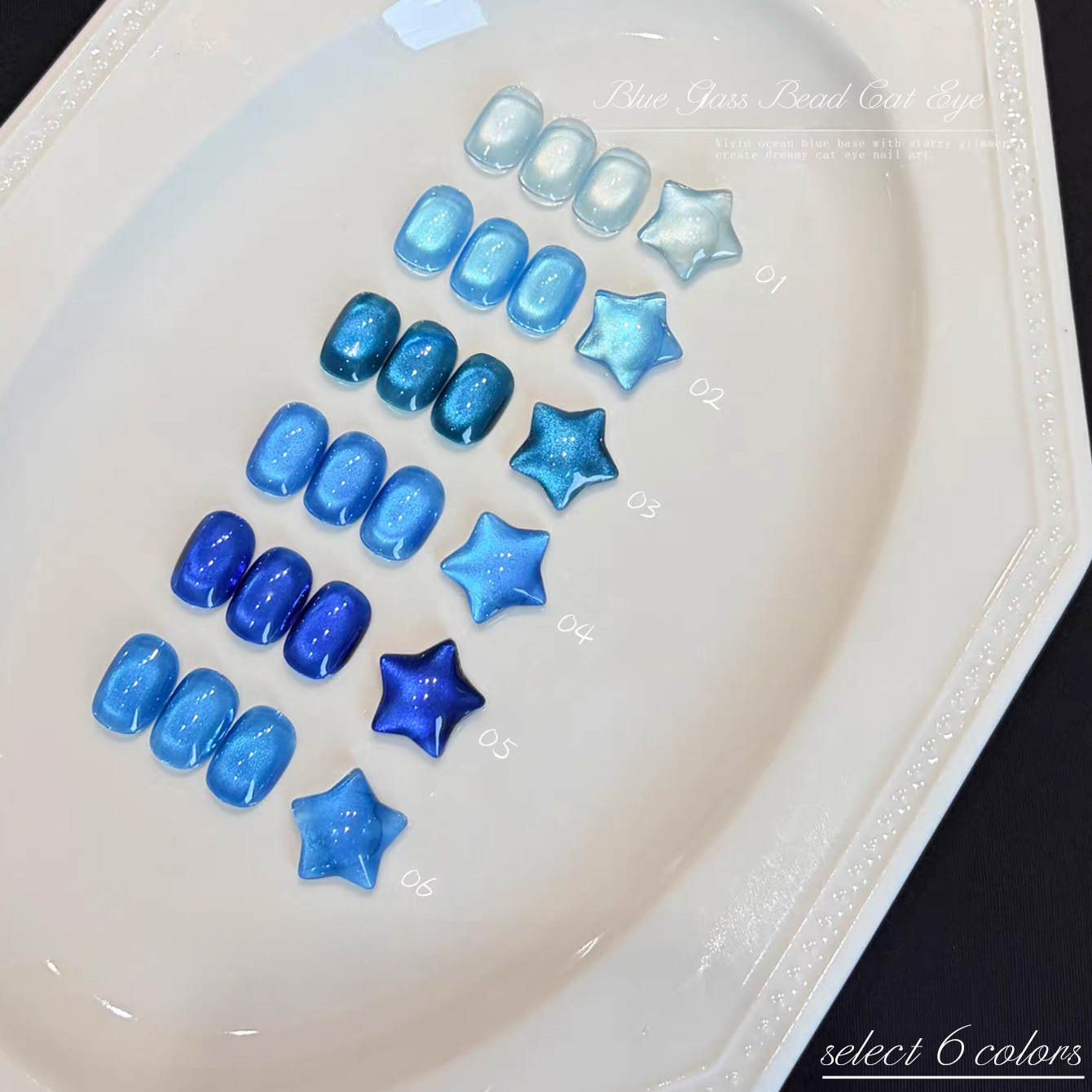 Nail Art Ice Blue - 1pcs TC Summer Whitening Blue Sea