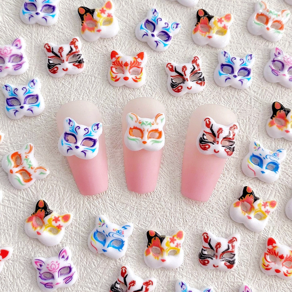 Nail Art Lotso - 30PCS Japanese Anime Fox Mask 3D