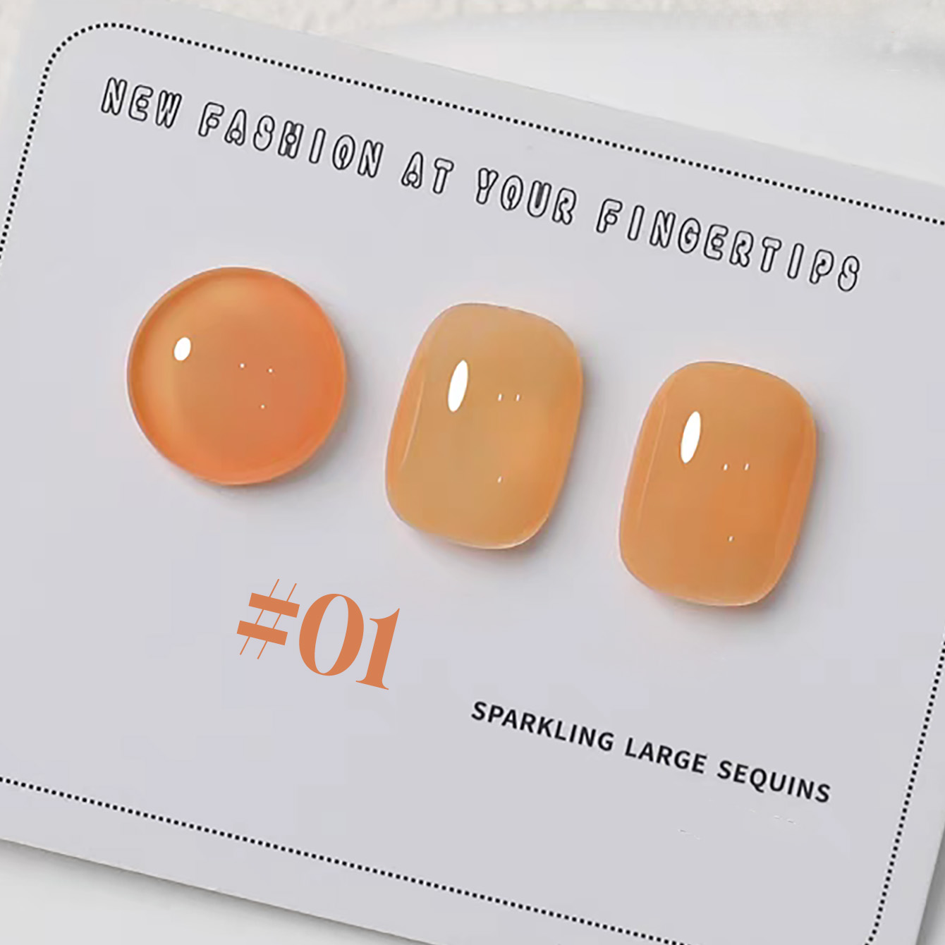 Nail Art Ice Blue - 1-6pcs PSK New Macaron Candy Orange