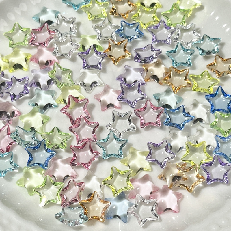 Nail Art Lotso - 50pcs Five-pointed Star Nail Charms Resin