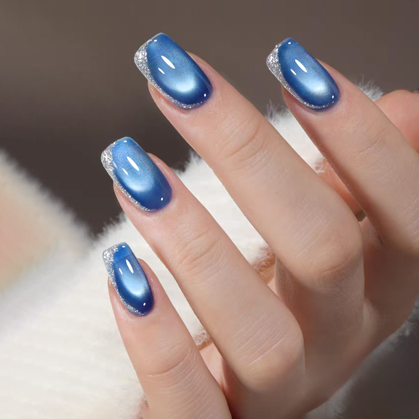 1pcs SHAKA Sapphire Glass Bead - Nail Art Ice Blue 评论和价格