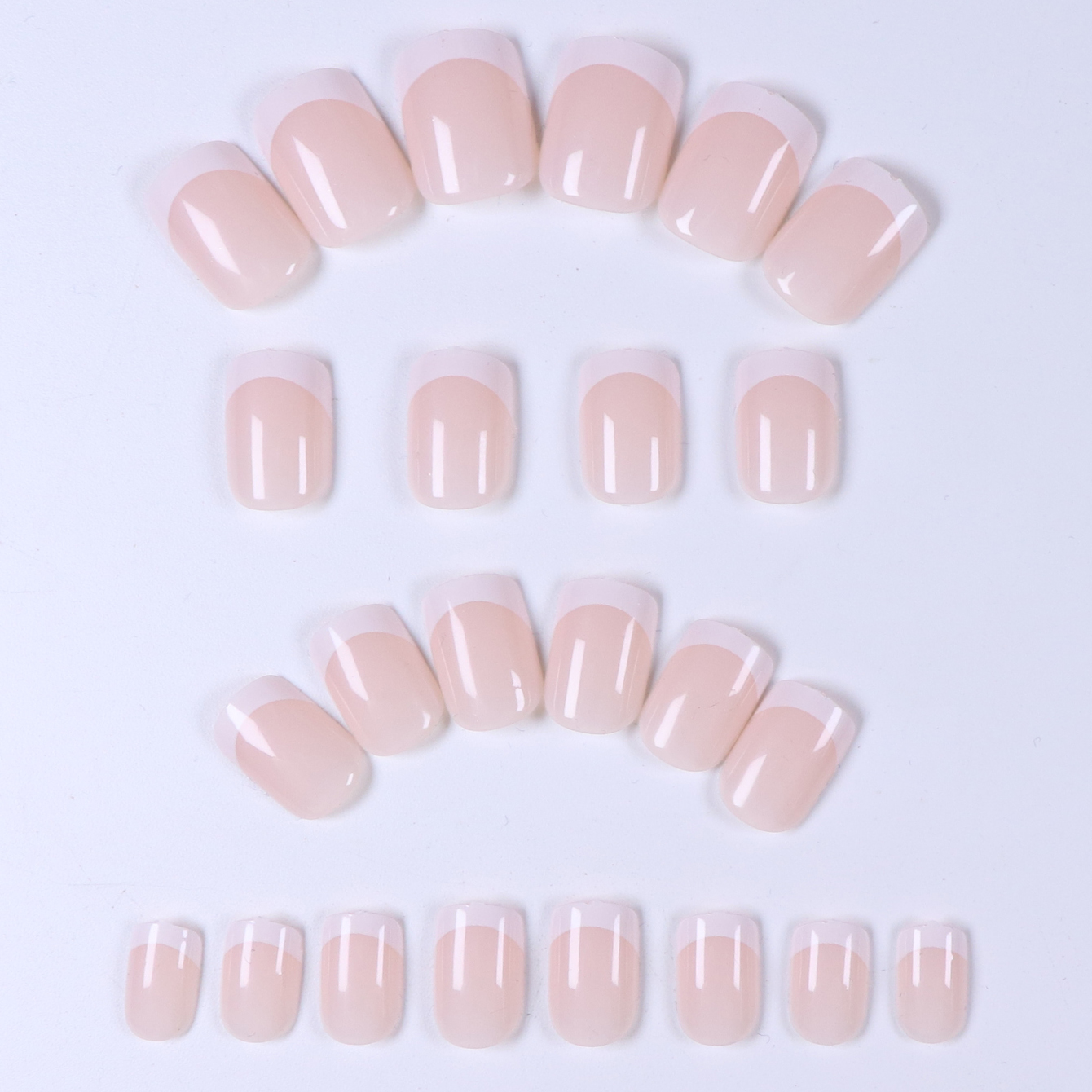 24PCS French White Border Shor - Nail Art French 评论和价格