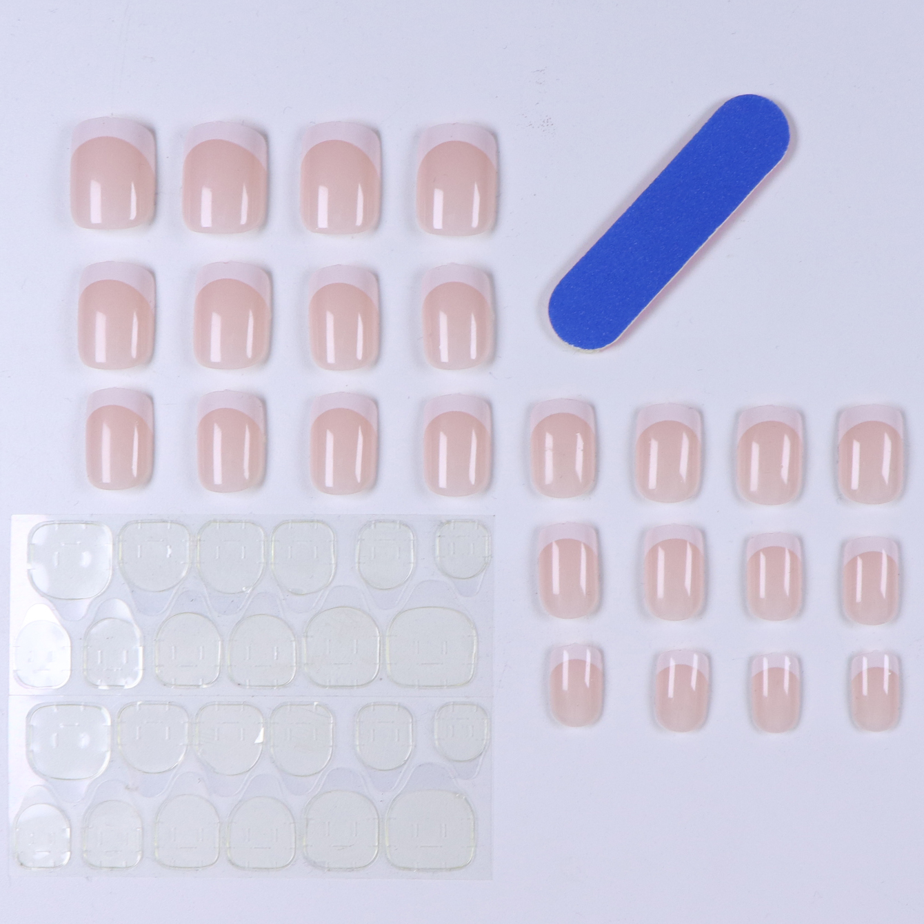 24PCS French White Border Shor - Nail Art French 评论和价格