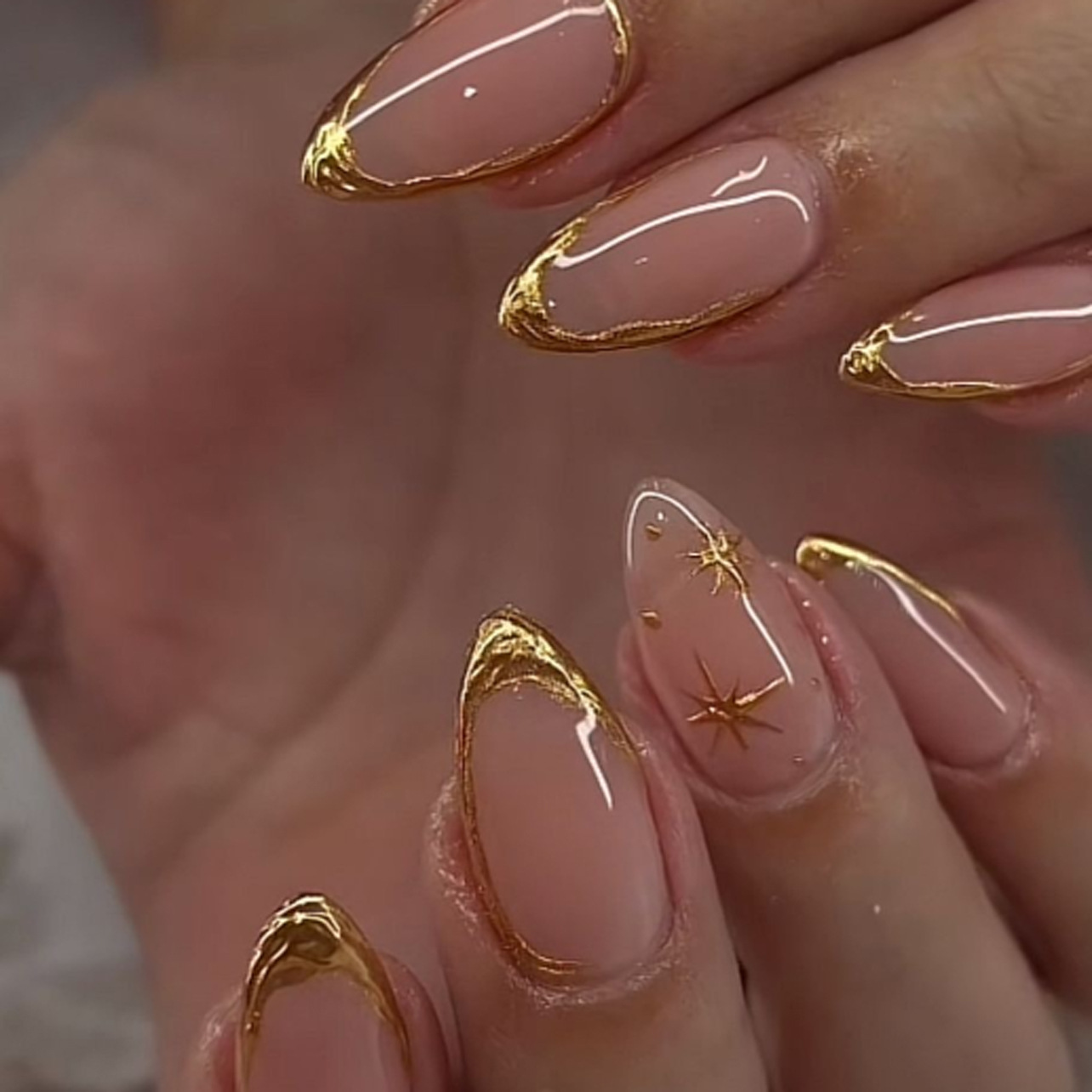 24Pcs Short Almond Nails Set F - Nail Art French 评论和价格