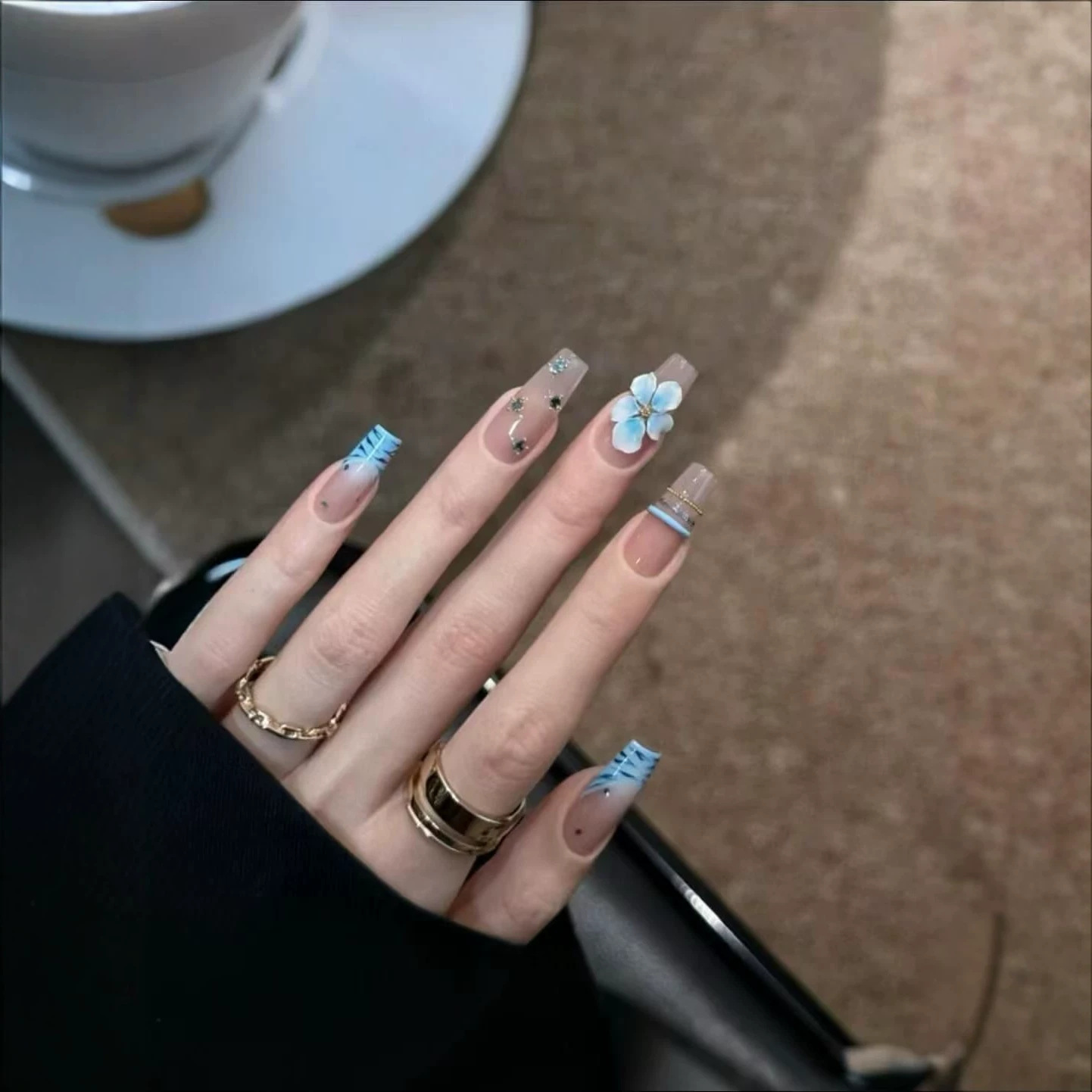 10pcs Handmade Middle Press On - Nail Art Zebra 评论和价格
