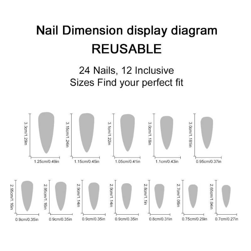 24PCS Y2k Long Stiletto Press  - Nail Art Zebra 评论和价格