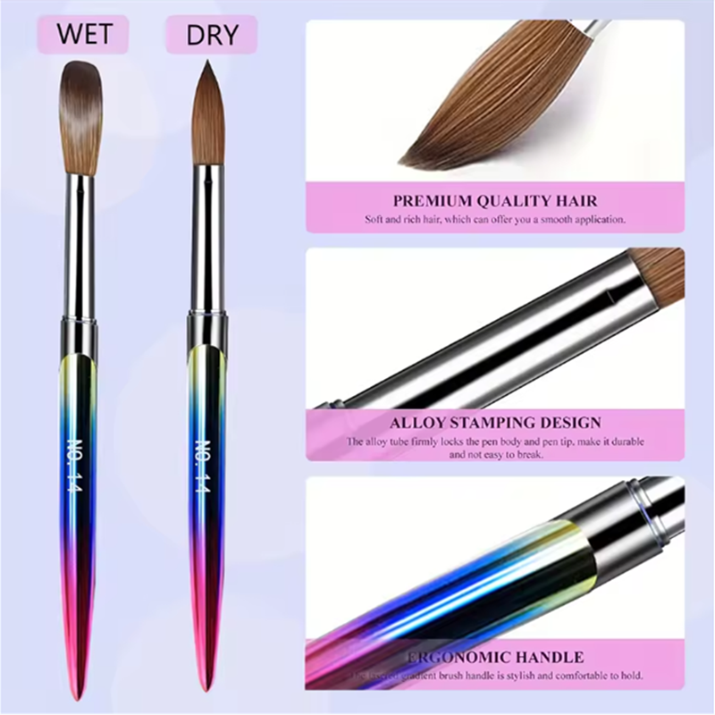 Acrylic Nail Art Brush Set 4pc - Nail Art Rame 评论和价格