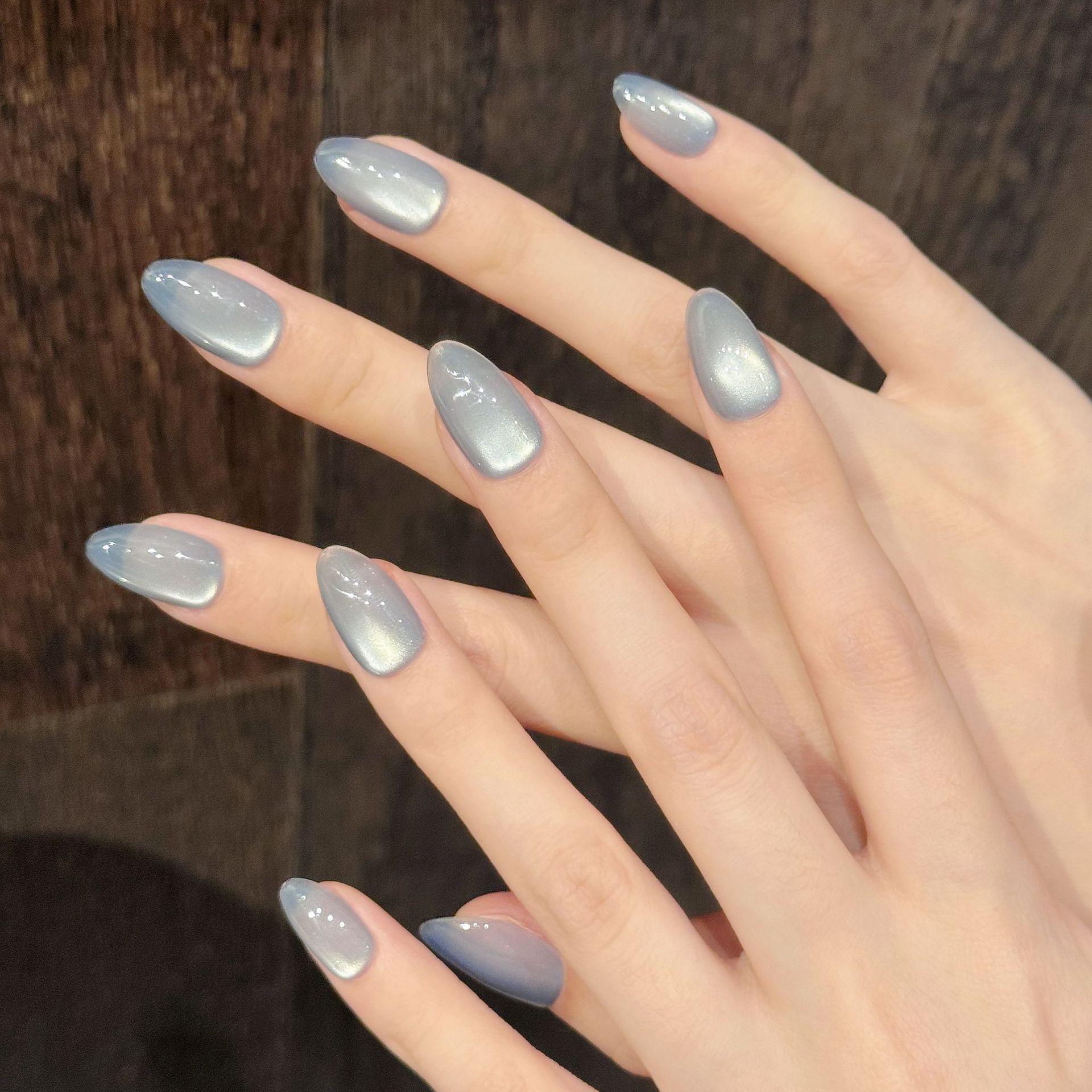 10Pcs Blue Cat Eye French Shor - Nail Art French 评论和价格