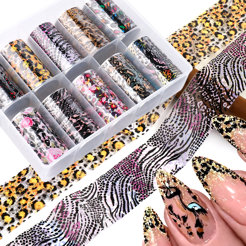 10 Rolls Colorful Animal Print - Nail Art Zebra 评论和价格