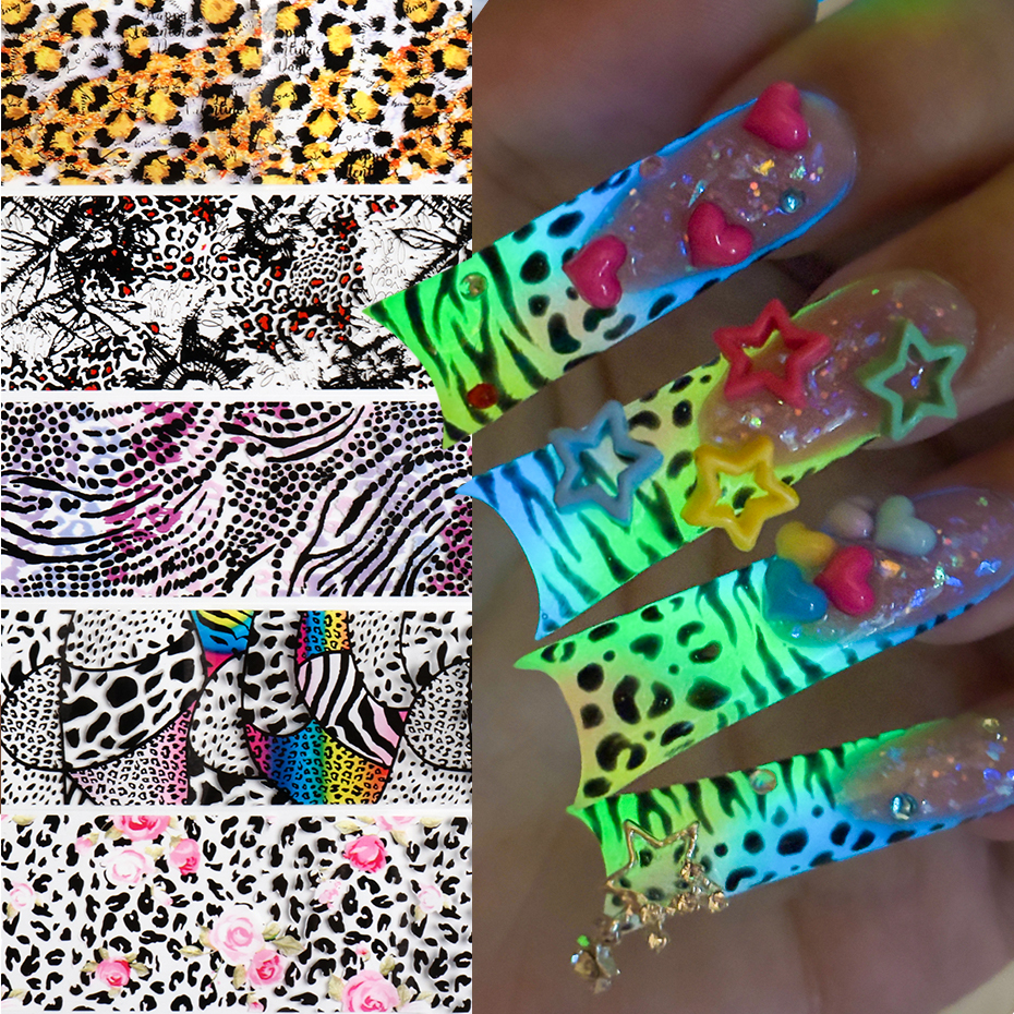 10 Rolls Colorful Animal Print - Nail Art Zebra 评论和价格