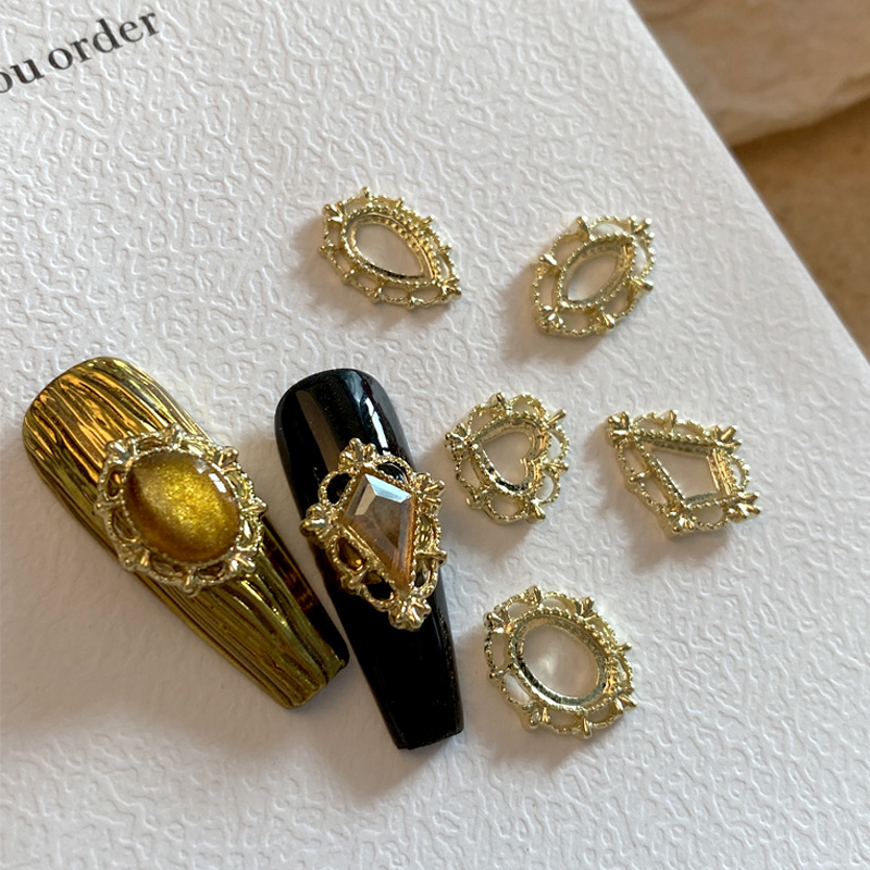 TSZS 10pcs/lot 3D Gold Crystal - Nail Art Lotso 评论和价格