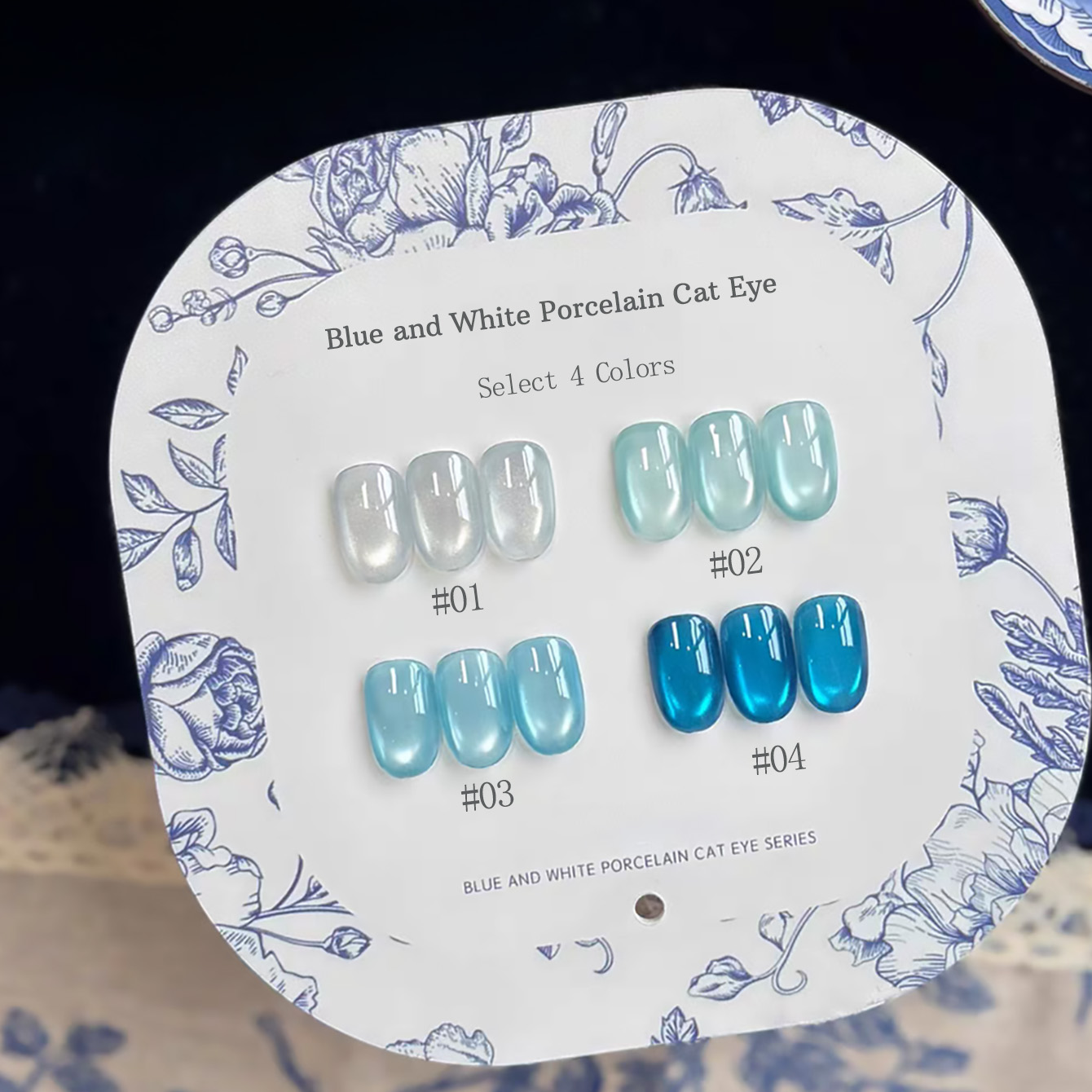 1pcs TC Blue And White Porcela - Nail Art Ice Blue 评论和价格