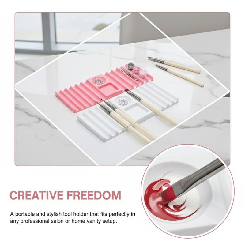 Reusable Nail Art Palette with - Nail Art Rame 评论和价格