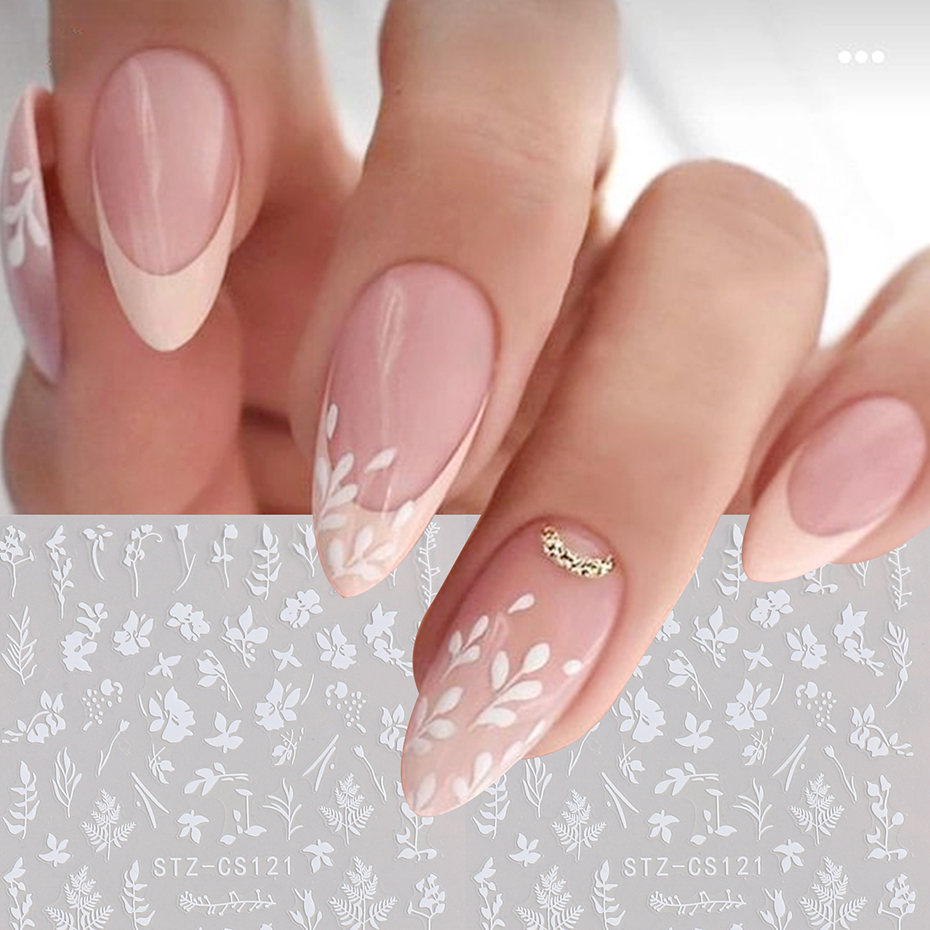 2pcs 3D Simple Floral Leaf Nai - Nail Art Simple Elegant 评论和价格