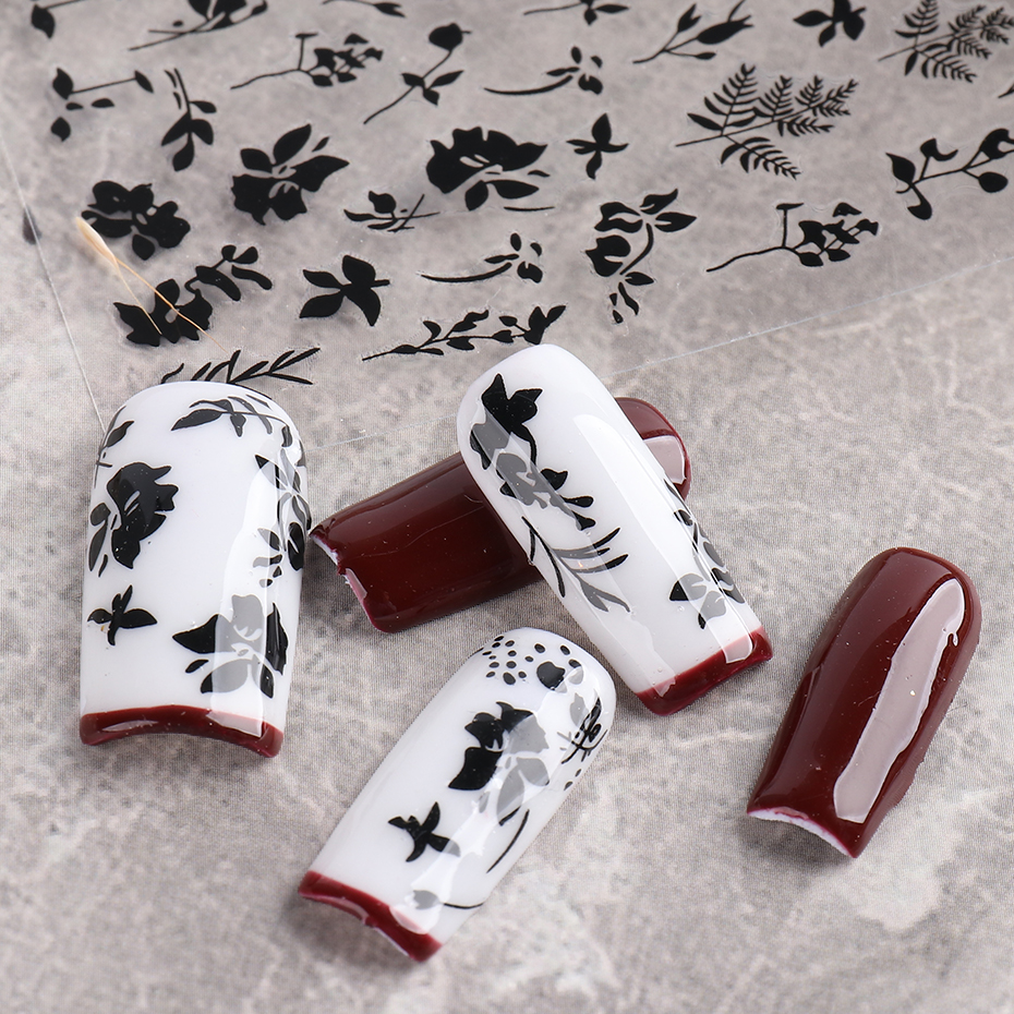 2pcs 3D Simple Floral Leaf Nai - Nail Art Simple Elegant 评论和价格