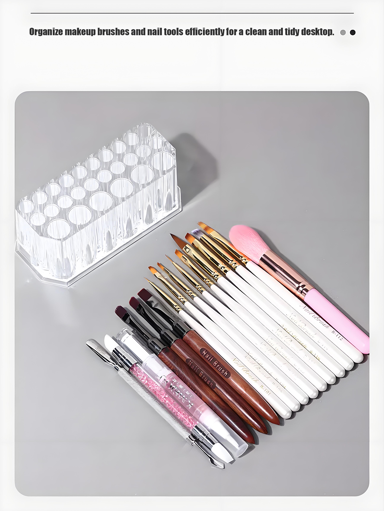 1pc Clear Acrylic 26Hole Brush - Nail Art Rame 评论和价格