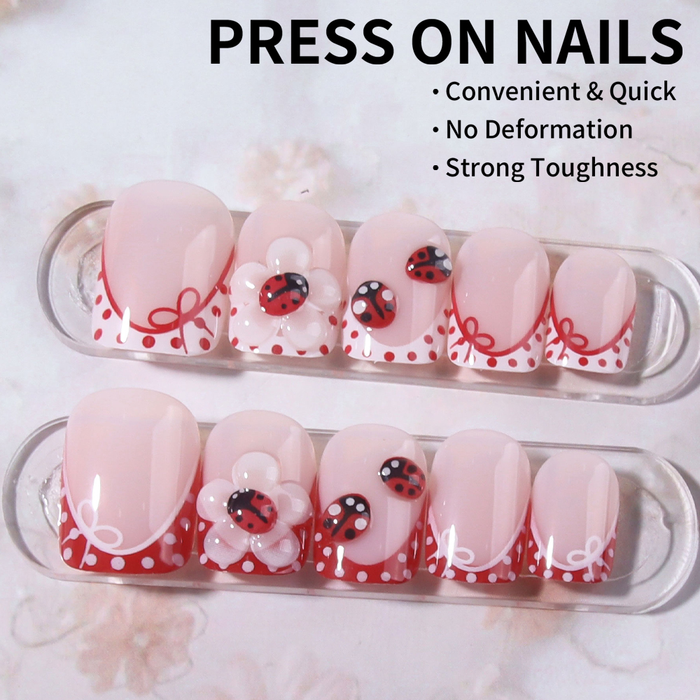 24 pieces per set. Rectangular - Nail Art French 评论和价格