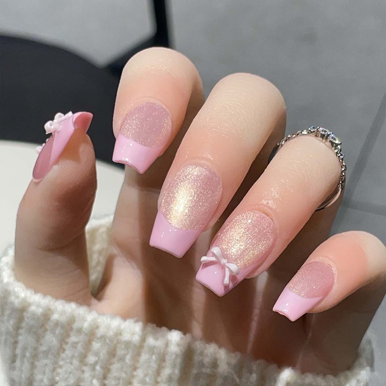 10pcs Short Trapezoid Handmade - Nail Art Simple Elegant 评论和价格