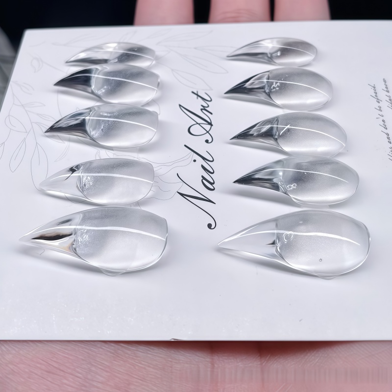 2026New 10pcs of ultra-long tr - Nail Art Simple Elegant 评论和价格