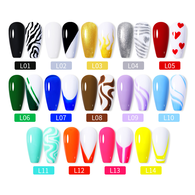 LILYCUTE 5ml White Black Liner - Nail Art Orange 评论和价格