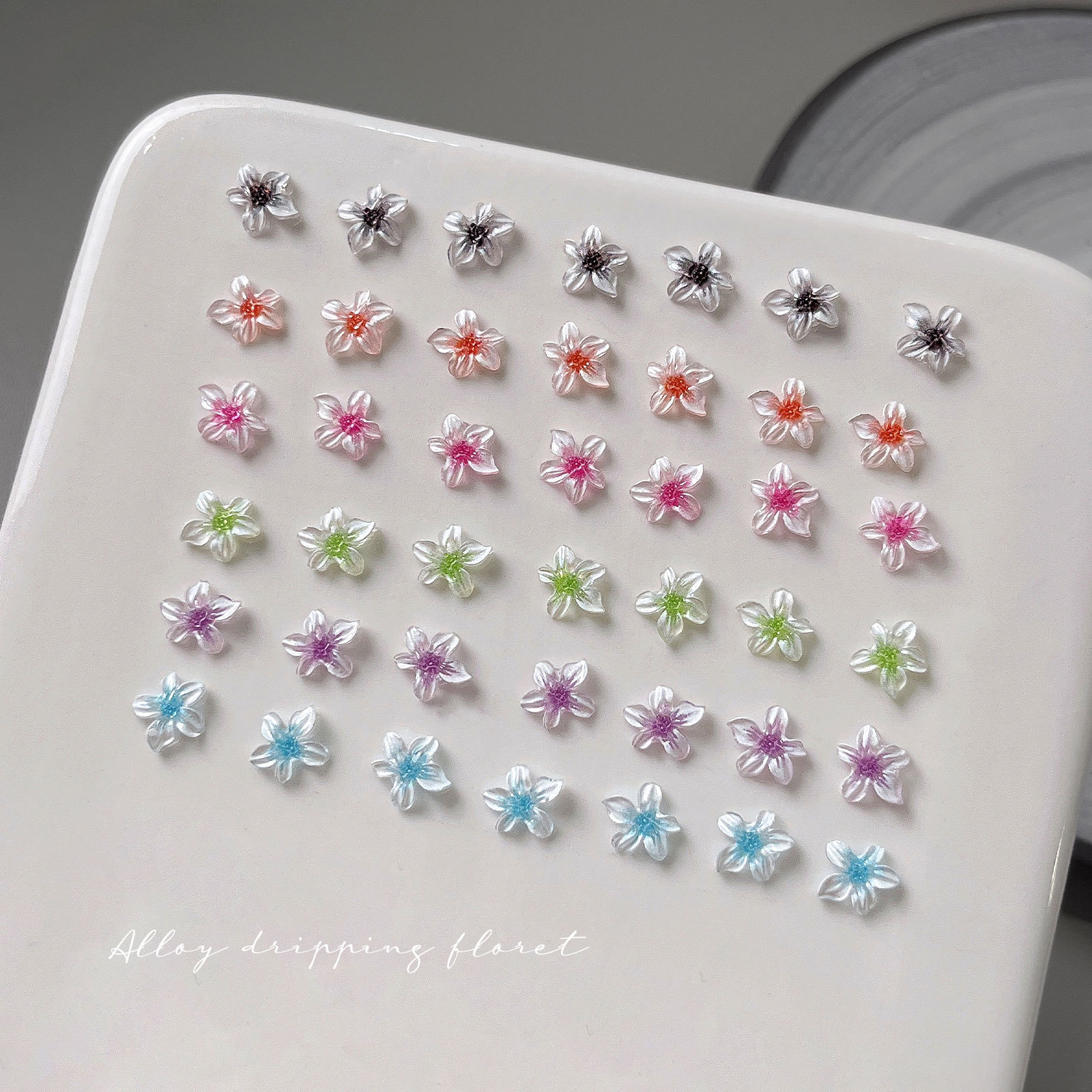 50PCS Beautiful Glazing 3D Spr - Nail Art Lotso 评论和价格