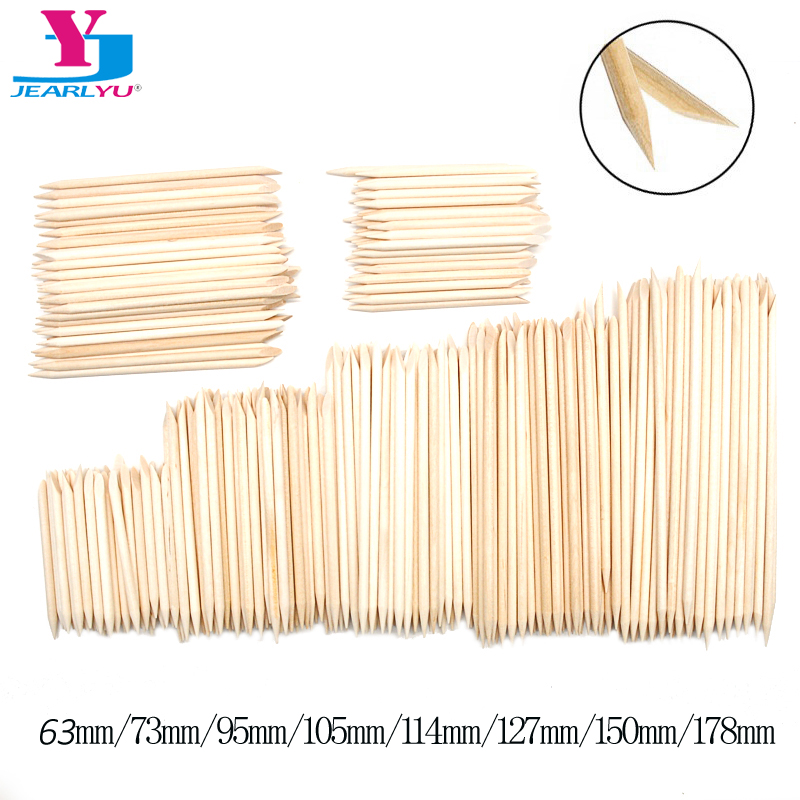 50/100 Pcs/Lot Wood Stick Cuti - Nail Art Orange 评论和价格
