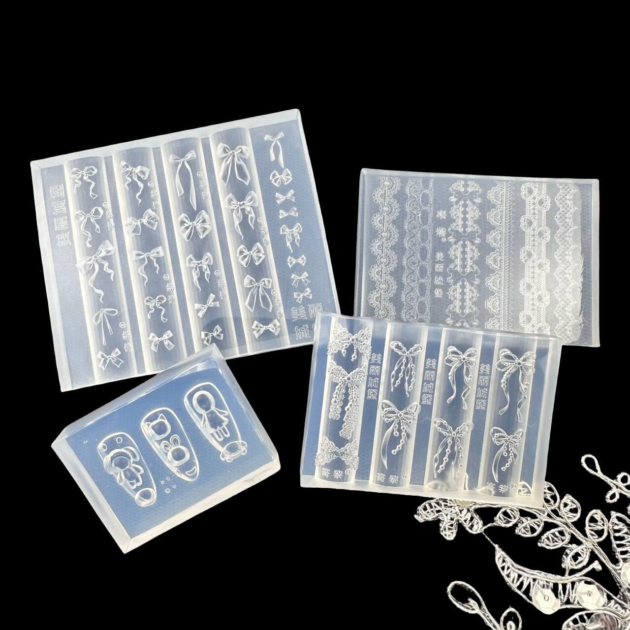 Z. Bowknot 3D Silicone Nail Mo - Nail Art Zone 评论和价格
