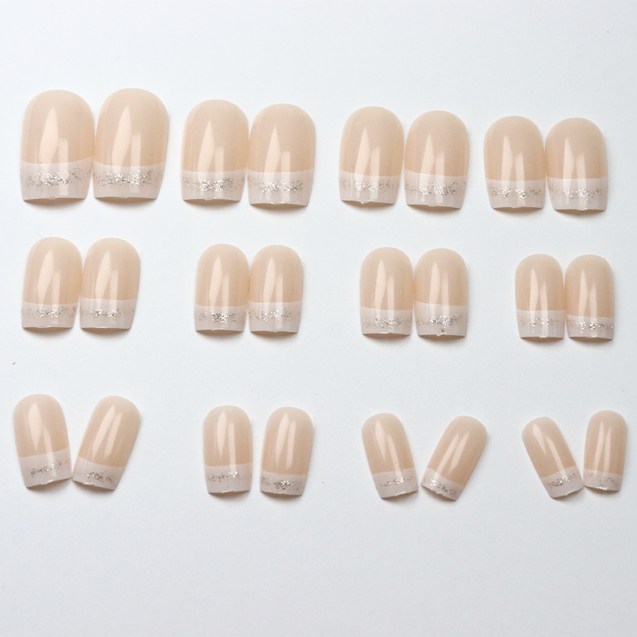 24pcs/set Medium Square fake n - Nail Art French 评论和价格