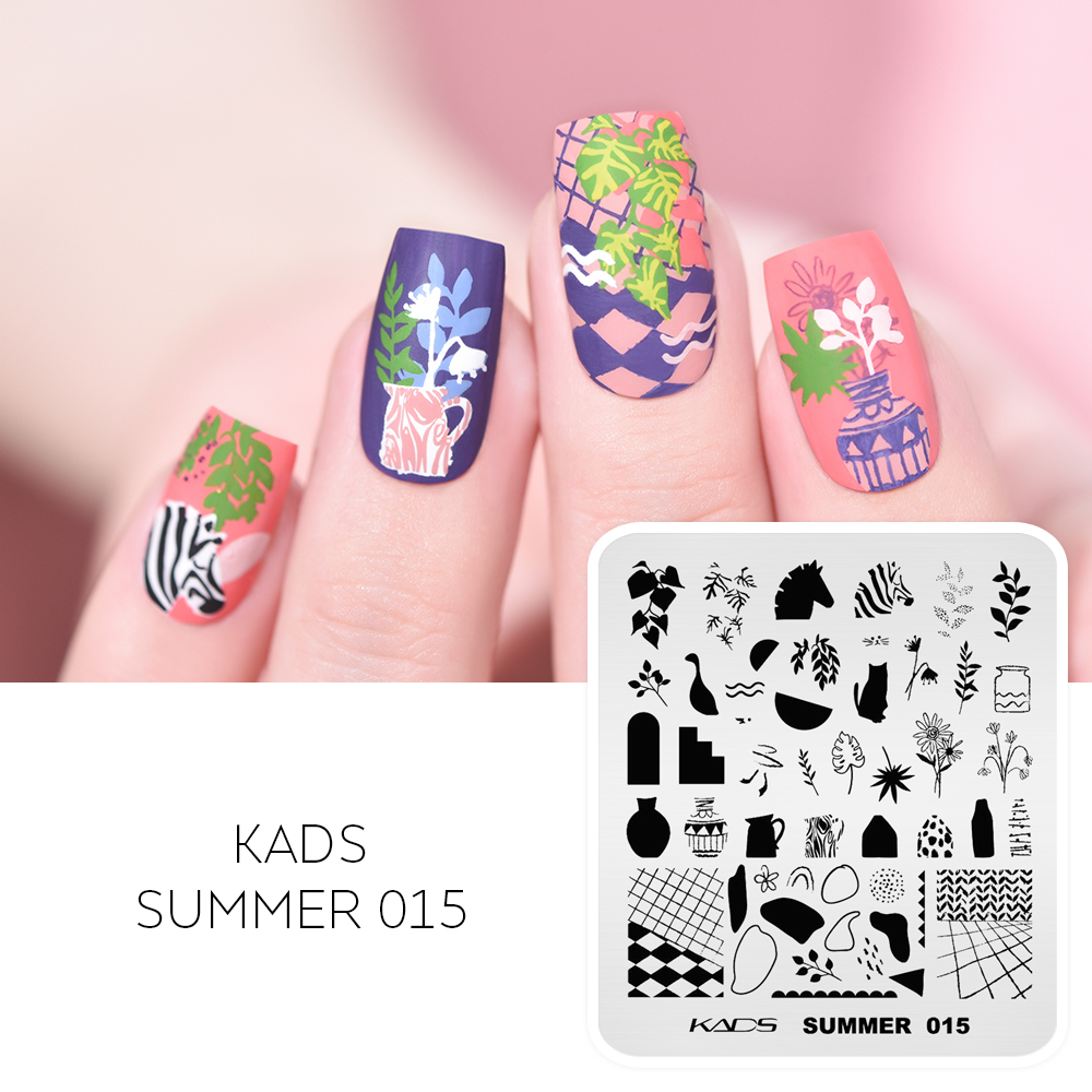 KADS Summer 015 Nail Art Plate - Nail Art Zebra 评论和价格