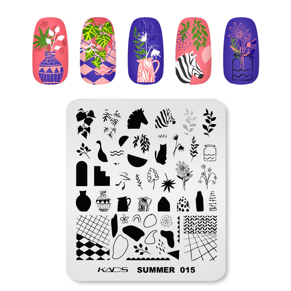 KADS Summer 015 Nail Art Plate - Nail Art Zebra 评论和价格