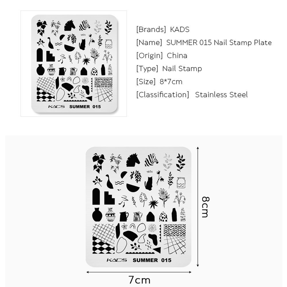 KADS Summer 015 Nail Art Plate - Nail Art Zebra 评论和价格