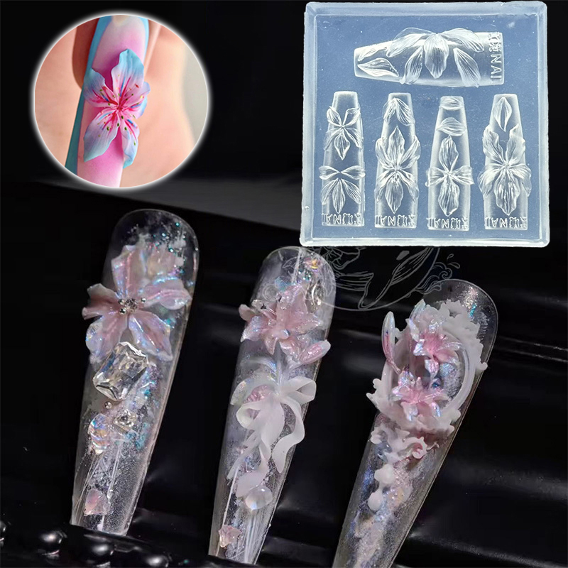 Z. 3D Flowers Nail Mold DIY Si - Nail Art Zone 评论和价格