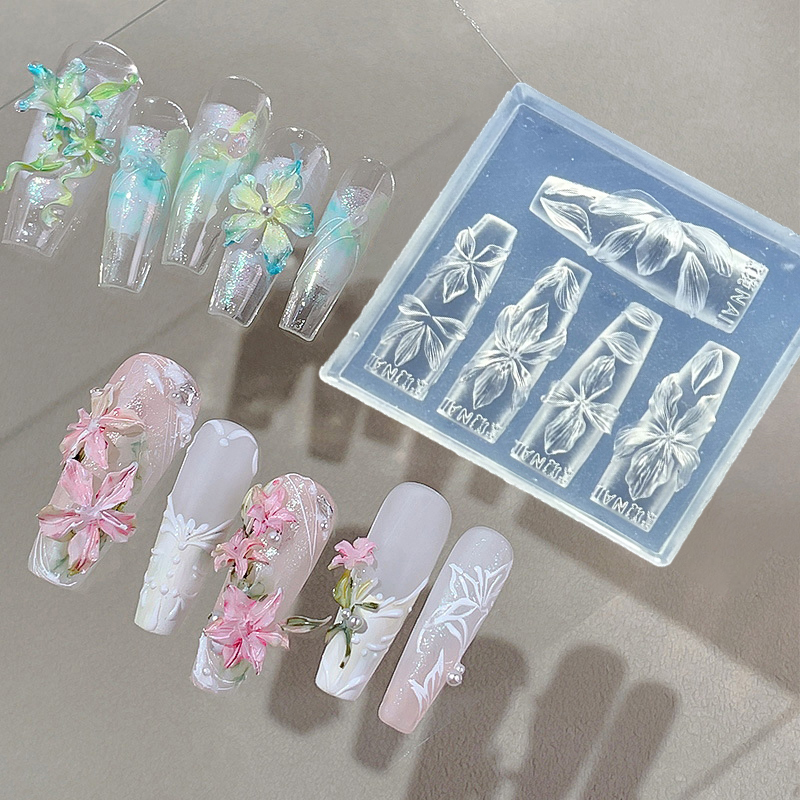 Z. 3D Flowers Nail Mold DIY Si - Nail Art Zone 评论和价格