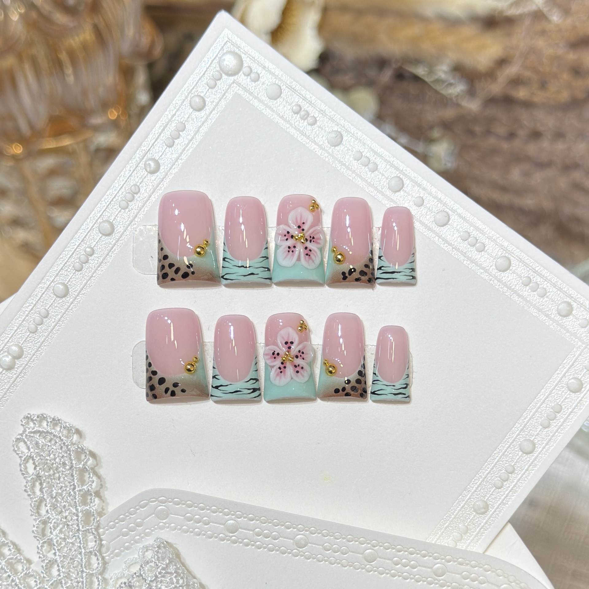 10pcs Press on Nails Duck Mout - Nail Art Zebra 评论和价格