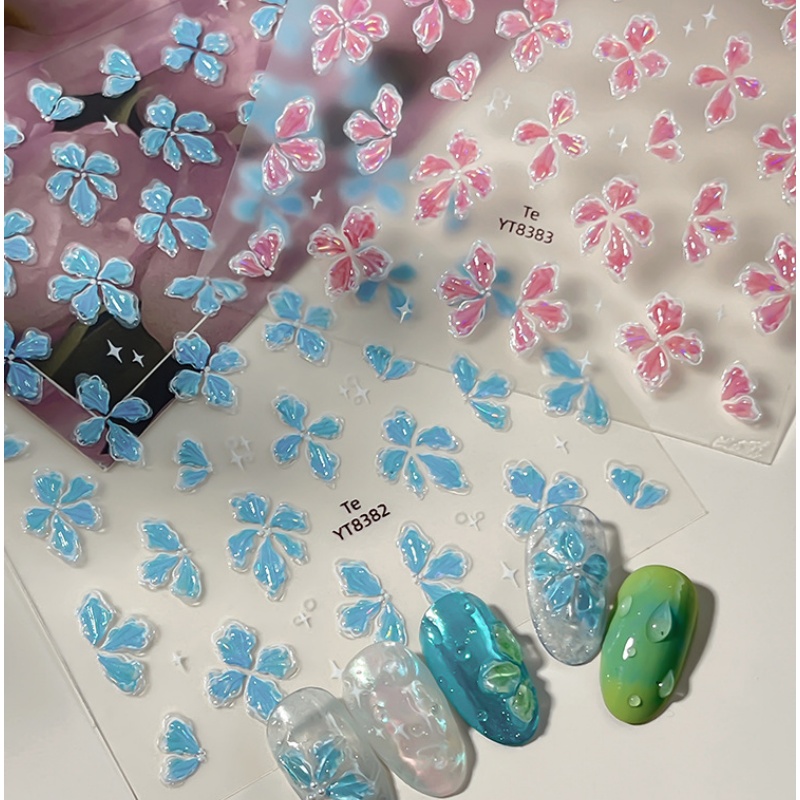 Ice-transparent feel green blu - Nail Art Ice Blue 评论和价格