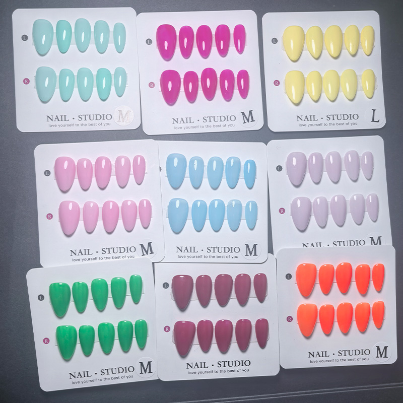 10pcs Almond Press on Nails Ha - Nail Art Orange 评论和价格