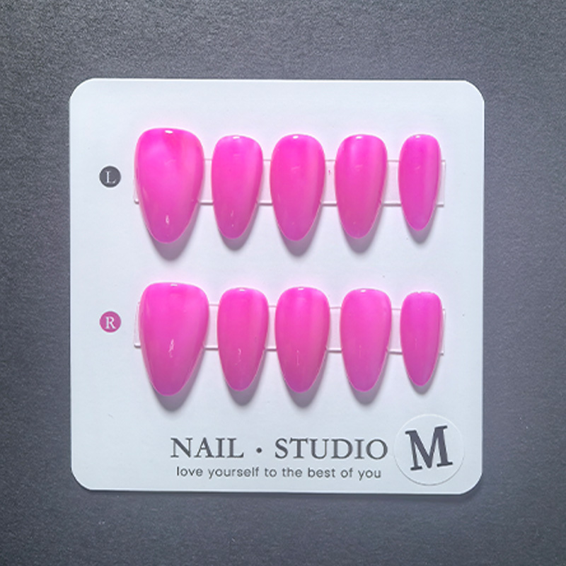 10pcs Almond Press on Nails Ha - Nail Art Orange 评论和价格