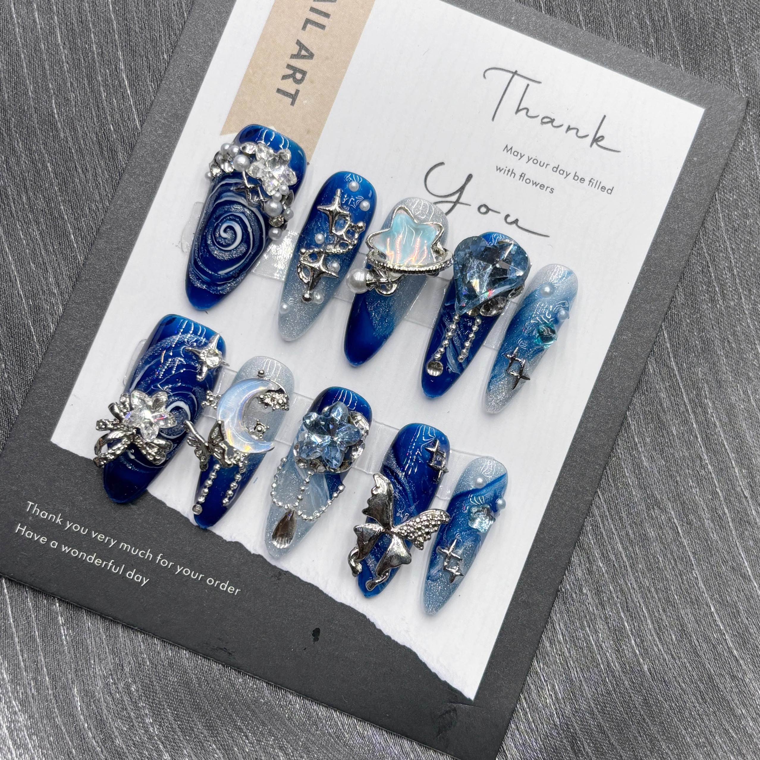 10Pcs High Quality Handmade Pr - Nail Art Simple Elegant 评论和价格