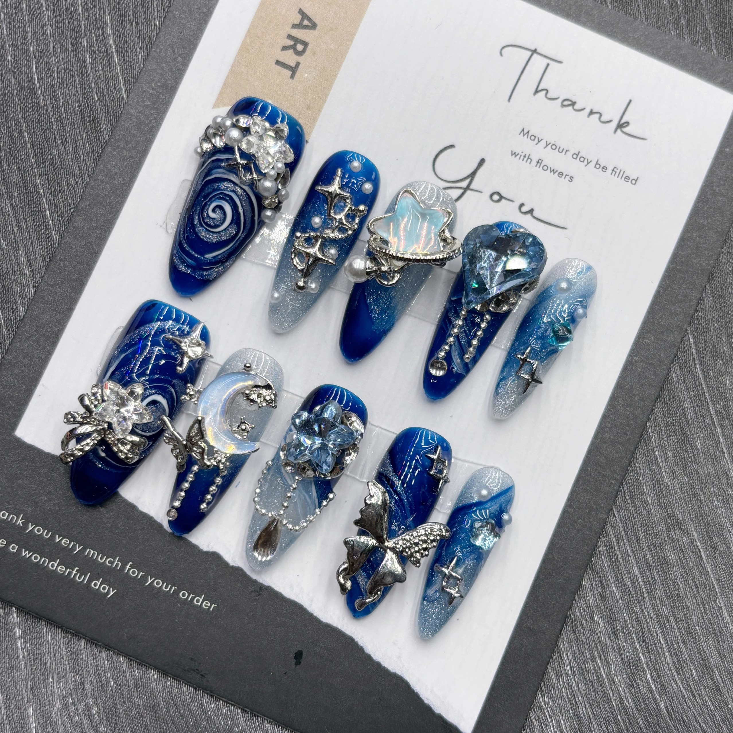10Pcs High Quality Handmade Pr - Nail Art Simple Elegant 评论和价格