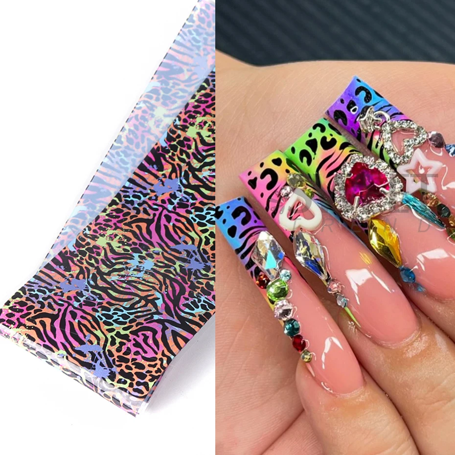 10pcs Colorful Leopard Print N - Nail Art Zebra 评论和价格