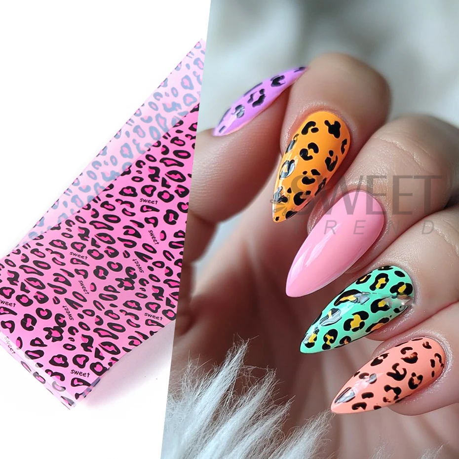 10pcs Colorful Leopard Print N - Nail Art Zebra 评论和价格