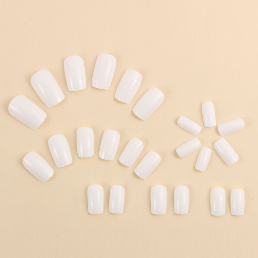 24PCS Simple White Press on Na - Nail Art Simple Elegant 评论和价格