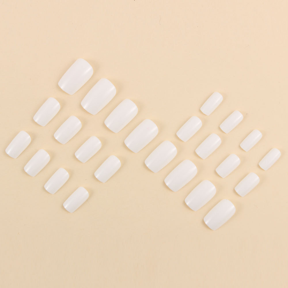 24PCS Simple White Press on Na - Nail Art Simple Elegant 评论和价格