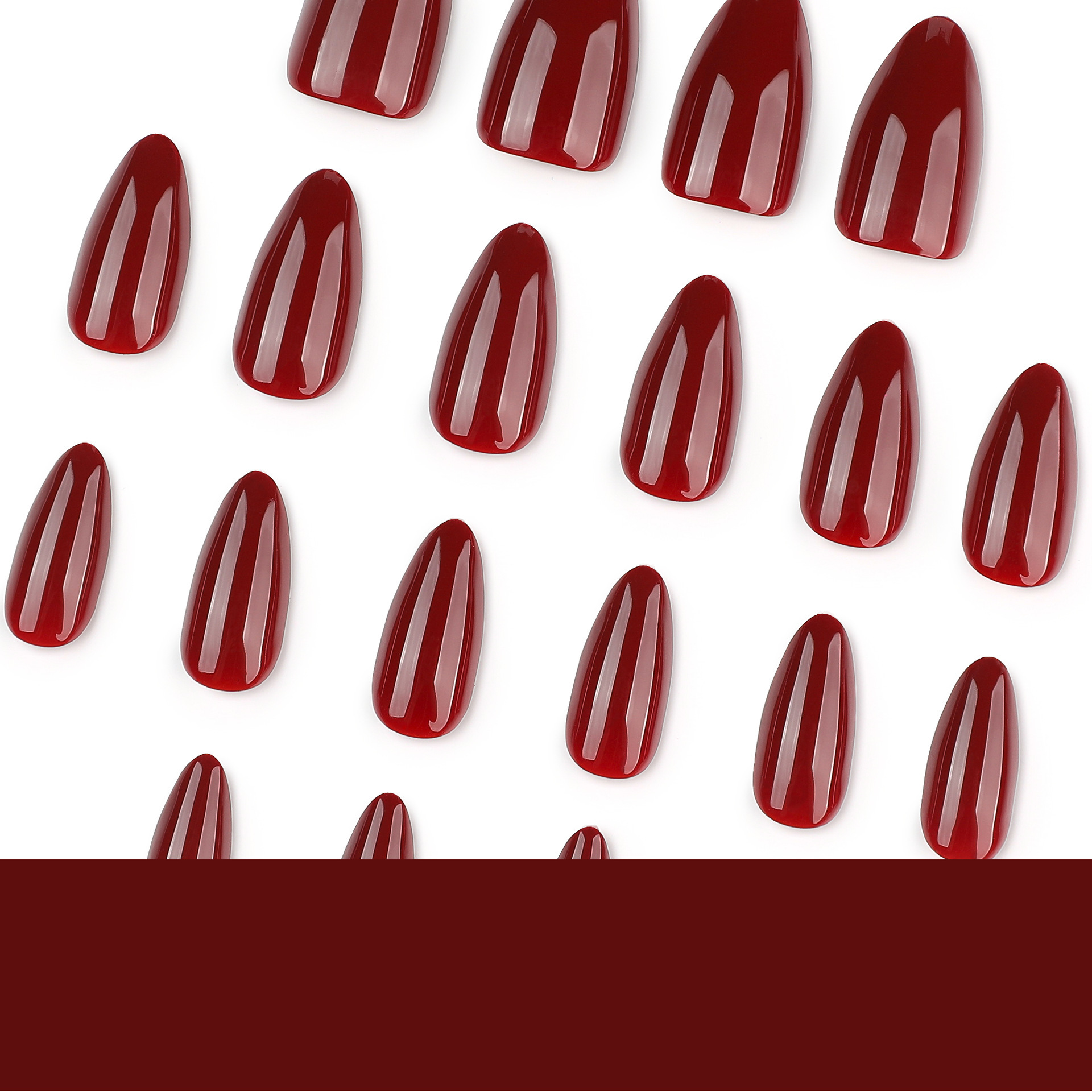 Nail Art Pure Color Wine Red W - Nail Art Simple Elegant 评论和价格